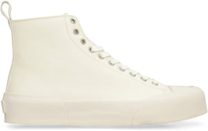 Leather high-top sneakers-1